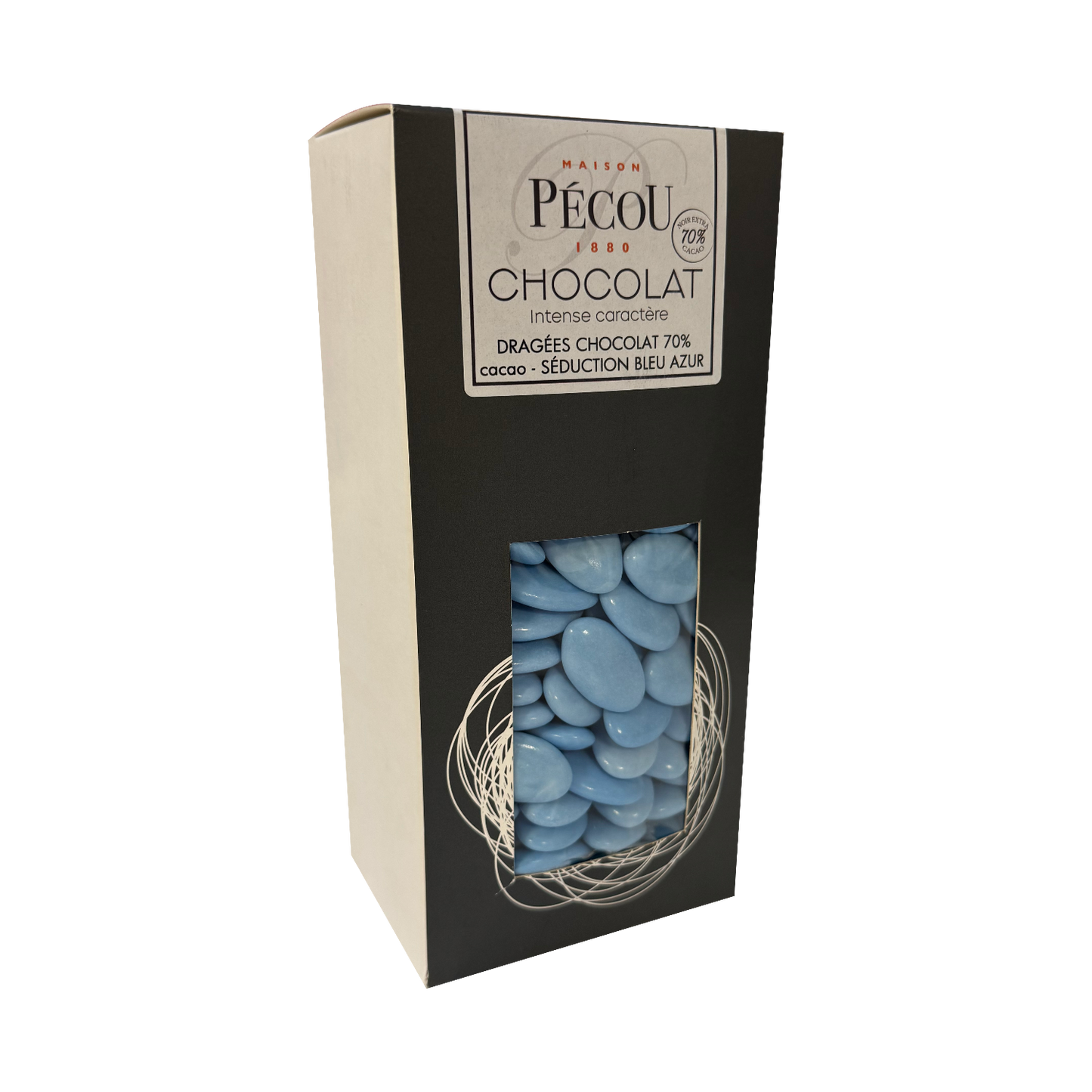 Dragée chocolat bleu azur