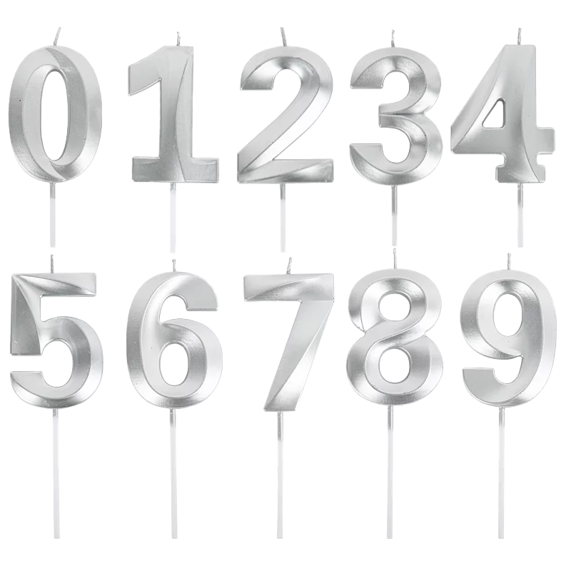 Bougie géométrique argent