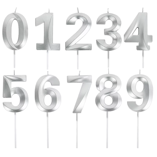 Bougie géométrique argent