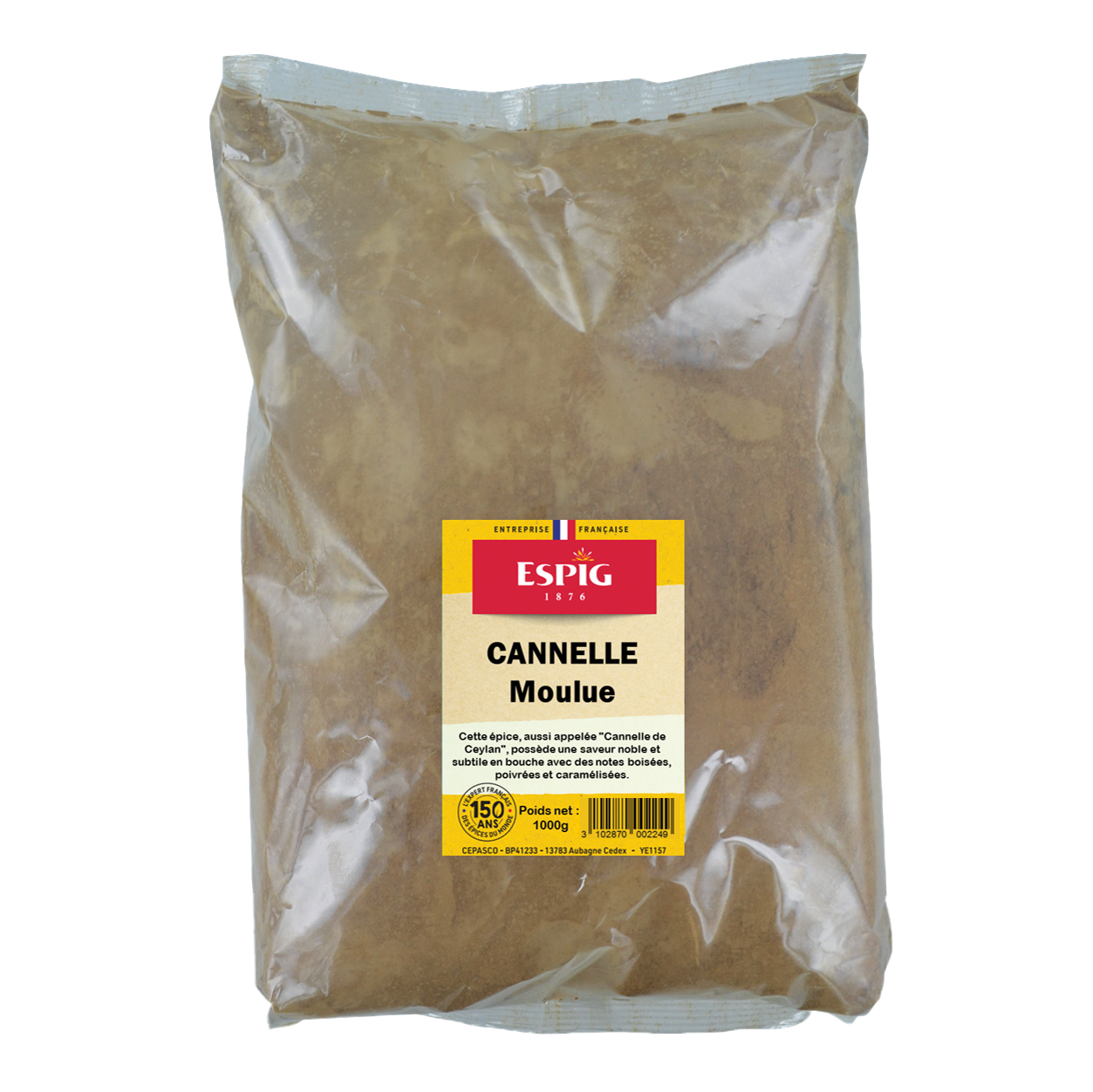 Cannelle en sachet, épice aromatique pour pâtisseries, boissons et recettes sucrées.
