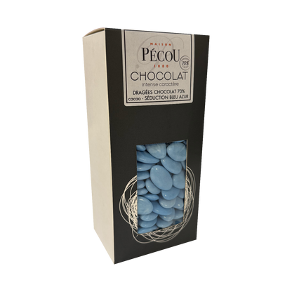 Dragée chocolat bleu azur