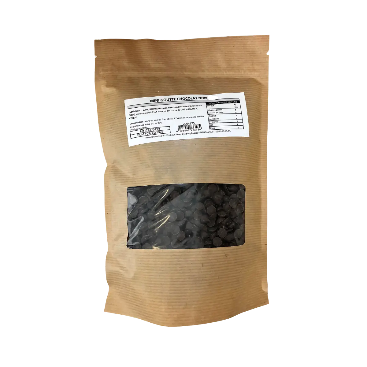 pépites chocolat noir fondantes