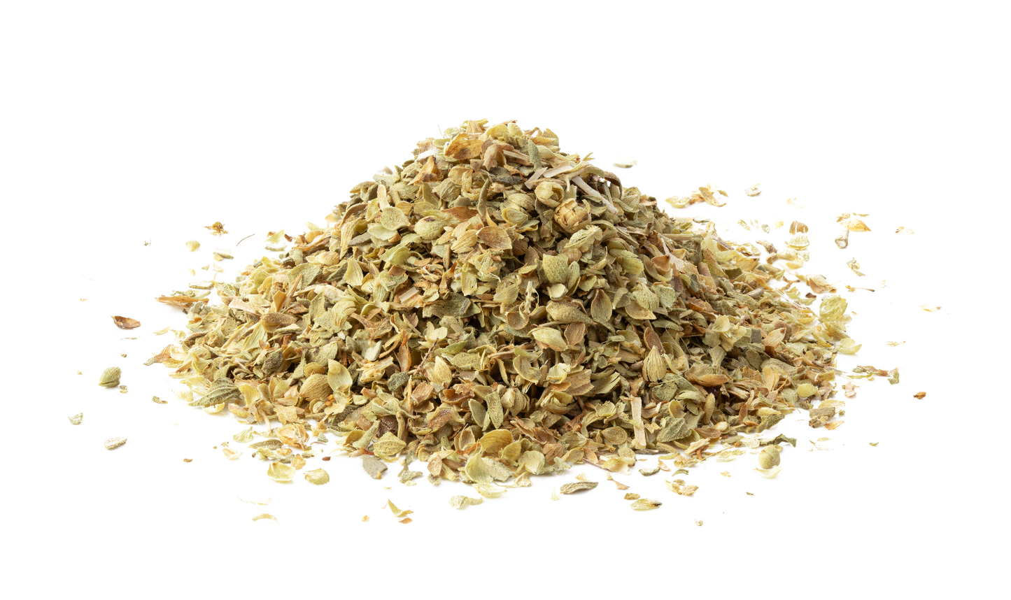 Origan séché prêt à l’emploi pour pizza, sauces et plats cuisinés.