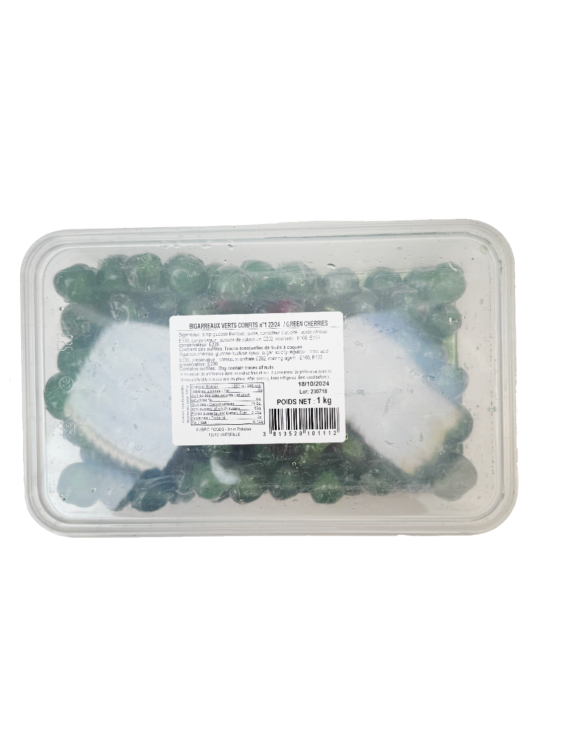 Bigarreaux verts confits 22/24