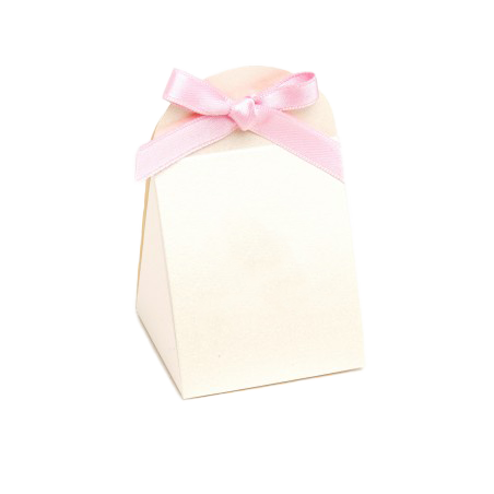 Pochette Iris de couleur ivoire, pour dragées et petits cadeaux, pratique et raffinée.