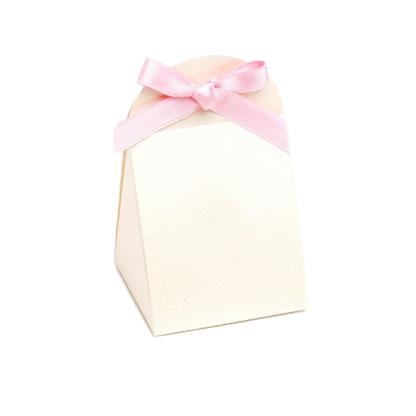 Pochette Iris de couleur ivoire, pour dragées et petits cadeaux, pratique et raffinée.