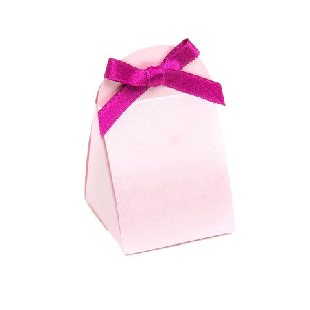 Pochette Iris de couleur rose, pour dragées et petits cadeaux, pratique et raffinée.