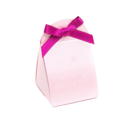 Pochette Iris de couleur rose, pour dragées et petits cadeaux, pratique et raffinée.