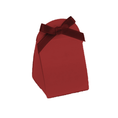 Pochette Iris de couleur rouge, pour dragées et petits cadeaux, pratique et raffinée.